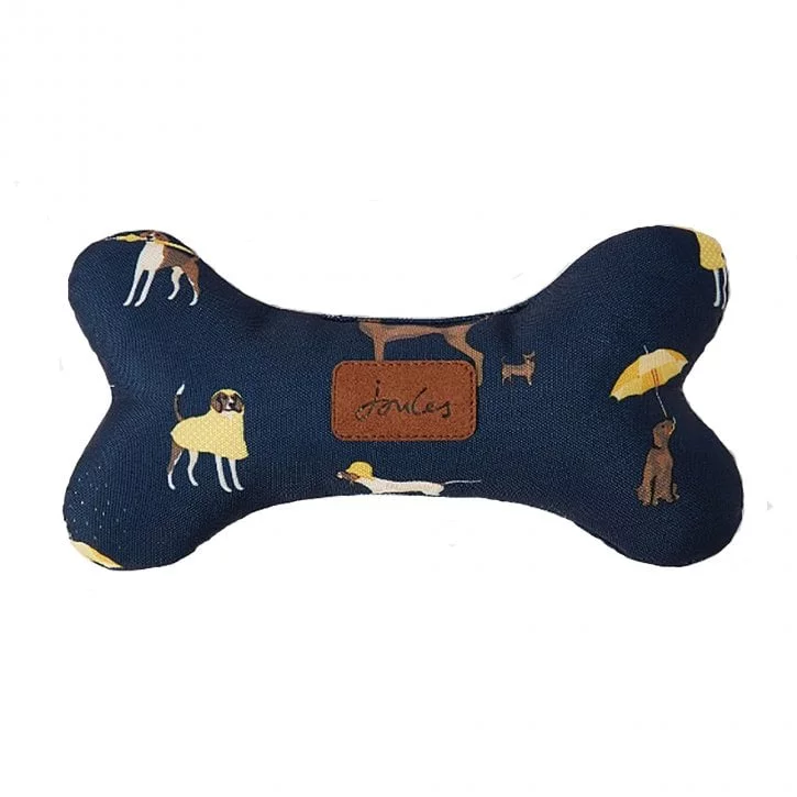 Joules Raining Dogs Print Dog Bone Toy Mooch Pets